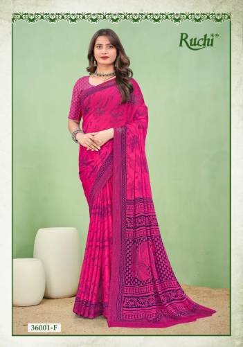 STAR CHIFFON 168 BY RUCHI SAREES CHIFFON PRINTED SAREE MANUFACTURER IN INDIA